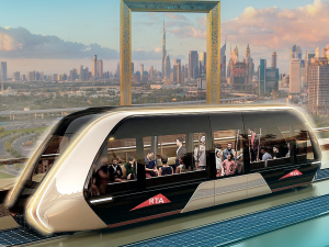 Dubai unveils new eco-friendly rail-bus vehicle