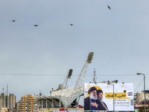 Hezbollah leaders Hassan Nasrallah and Hashem Safieddine