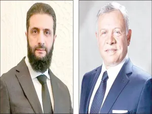 ملك الأردن يستقبل الشرع عند وصوله إلى عمّان