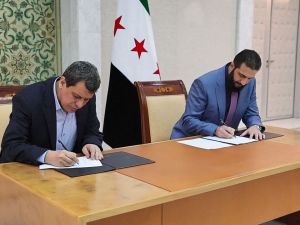 Syrian government and SDF sign agreement for forces integration into state institutions