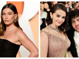 Hailey Bieber / Selena Gomez and Benny Blanco