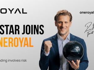 Footballing icon Diego Forlán as OneRoyal's official brand ambassador. OneRoyal Announces World Cup Legend Diego Forlán as Brand Ambassador