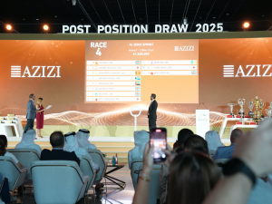 عزيزي للتطوير العقاري تنظم قرعة لتحديد مواقع انطلاق الخيول في "كأس دبي العالمي" 2025