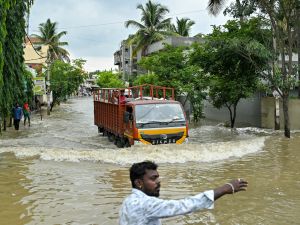 flooded street in Bengaluru 