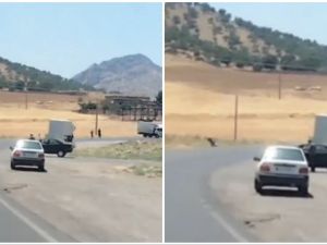 Video allegedly show Iranian agents catching Mossad van filled with drones