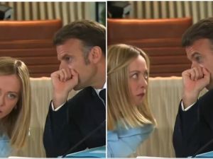 French President Emmanuel Macron and Italian Prime Minister Giorgia Meloni