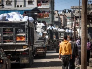 توزيع المساعدات في غزة