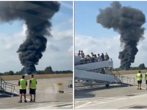 Small plane crashes at London Southend Airport