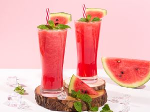 طريقة عمل عصير البطيخ والنعناع