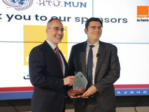 The CEO of Orange Jordan Participates in the Closing of the Model United Nations Conference at Al Hussein Technical University