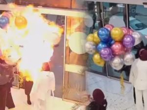 بالونات مشتعلة تنفجر وتسبب حروقًا لعدة نساء، بينها صاحبة المناسبة!