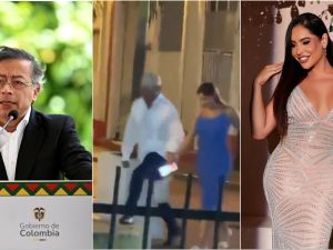 transgender model Linda Yepes and Colombian President Gustavo Petro