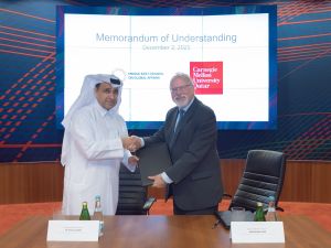 CMU-Q and Middle East Council on Global Affairs sign MoU to expand research and educational cooperation