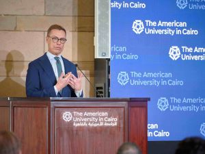 President of Finland Addresses Shifting Global Power Dynamics at AUC
