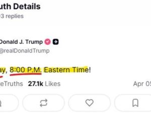 تغريدة ترامب على تروث سوشيال