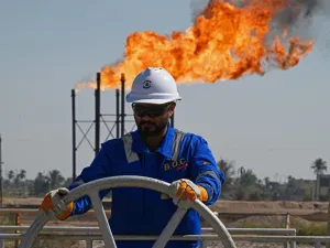 Iraqi oil field worker in Basra