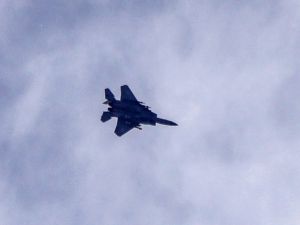 Israeli fighter jet flies over the southern Lebanese