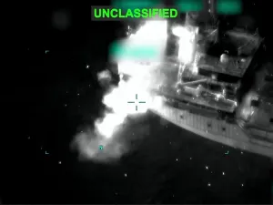 US strike on oil tanker dodging the blockade