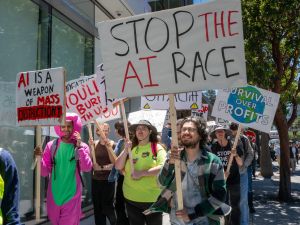 Anti AI protest in San Francisco