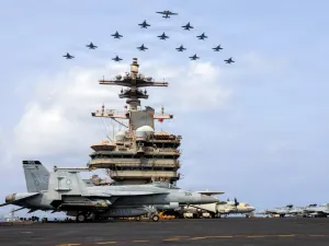 US Aircraft Carrier in the Arabian Sea