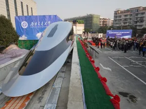 Experimental maglev train