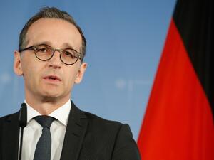 German Foreign Minister Heiko Maas gives a statement on May 9, 2018 in Berlin after U.S. President Donald Trump pulled the United States out of a landmark deal curbing Iran's nuclear program and reimposed crippling sanctions, defying European pleas and prompting international outcry. 
(Odd ANDERSEN / AFP)