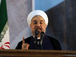 Iranian President Hassan Rouhani delivers a speech in Tehran. (AFP/ATTA KENARE)