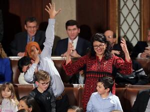  Rashida Tlaib along with her kids during the first session of the 116th Congress at the U.S. Capitol in Washington
CHIP SOMODEVILLA / GETTY IMAGES NORTH AMERICA / AFP