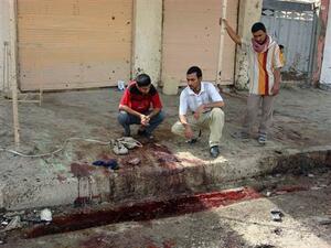 The site of an Iraqi suicide bomb. (AFP/Getty Images)