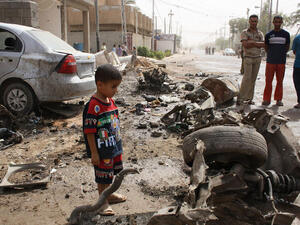 Thirty others were injured by shelling in Fallujah, according to an Iraqi official. (AFP/File)