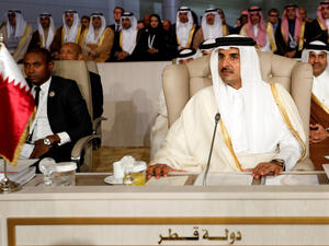 رئيس حركة النهضة التونسية راشد الغنوشي، لحق بأمير دولة قطر  رئيس حركة النهضة التونسية راشد الغنوشي، لحق بأمير دولة قطر