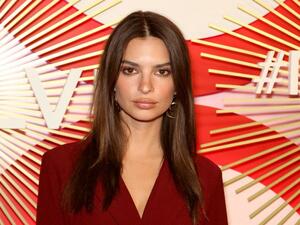 Emily Ratajkowski at an event earlier this year. (Source: AFP)