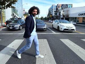 Iraqi filmmaker Mohamed Al-Dharadji whose film 'The Journey', is Iraq's entry for the Oscar's Foreign Film entries, poses for a photo in West Hollywood, California on November 27, 2018. (Source: AFP)