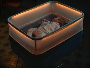 Auto giant Ford has unveiled a one-of-a-kind crib designed to simulate a nighttime car ride to help babies on their drives to dreamland. (Ford)