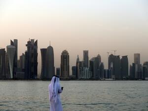 A man on the corniche in the Qatari capital Doha (AFP/File Photo)