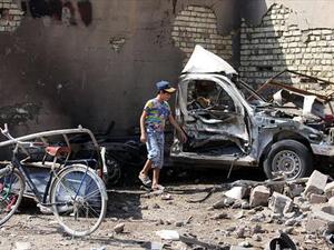 تم بعبوتين ناسفتين انفجرتا بشكل مزدوج داخل سوق الطيور في منطقة الشعلة شمال بغداد