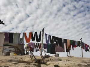 A Bedouin encampment is seen in the E1 area, between Jerusalem and the Israeli West Bank settlement of Maale Adumim, on December 3, 2012. (AFP/File)
