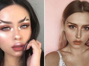 موضة حواجب ذيل السمكة