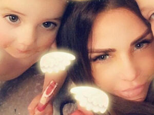 Recovering: Katy underwent surgery a week ago to correct a botched facelift (Source: Katie Price - Instagram)