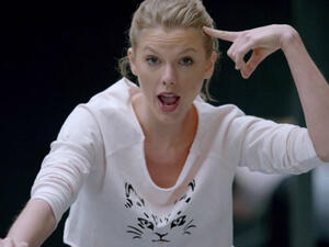 Successful: Taylor, seen in this clip from the 2014 video for Shake It Off, received three Grammy nominations for the track (Source: TaylorSwiftVEVO - Youtube)