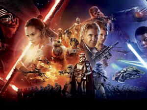 Surpassed: The box office receipts narrowly surpassed Star Wars: The Force Awakens for the highest opening weekend of all-time (Source: Lucasfilm - Bad Robot - Walt Disney - Kobal - REX - Shutterstock)