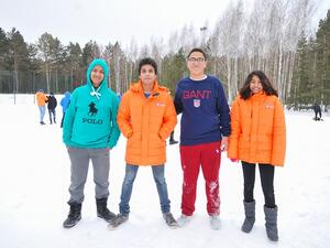 The children spent their days developing new skills in art and sports.