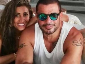 دينا الشربيني برفقة عمرو دياب في اليونان