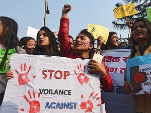 The three-year-old was playing outside her home in Delhi on Sunday morning when police say 20-year-old Sunil Kumar lured her away, raped her, then murdered her (AFP)