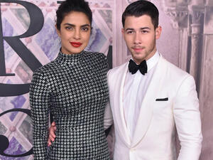 Whirlwind: Priyanka and Nick got engaged after the musician proposed on her 36th birthday in London in July, after a couple of months of dating, with a diamond ring from Tiffany's (Source: Stephen Lovekin - WWD - REX - Shutterstock)