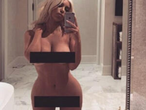 Mixed response: Kim's naked selfies often draw both positive and negative reactions (Source: )