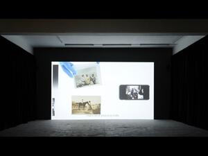 Still from "On Photography, Dispossesion and Times of Struggle," 2017. HD video, color, sound, 37 mins. (Photos courtesy of Sfeir-Semler Gallery)
