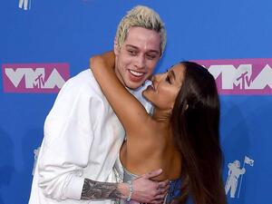 Ariana Grande and Pete Davidson. (AFP)