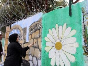 The students teamed up with professional artists to create murals that took inspiration from nature and cultural heritage. (The Daily Star/Mohammed Zaatari)