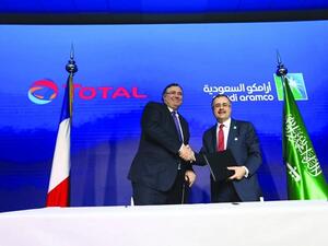 Amin H. Nasser, President and Chief Executive Officer of Saudi Aramco and Patrick Pouyanné, Chairman and CEO of Total.